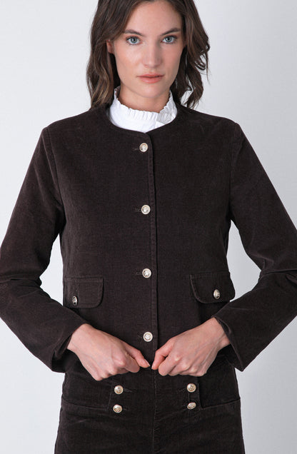 Conjunto Cotelé Botones Brown