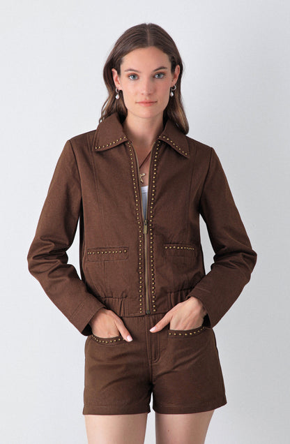 Conjunto Tachas Brown