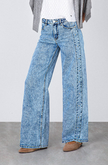 Pantalón Franja Estrella Blue