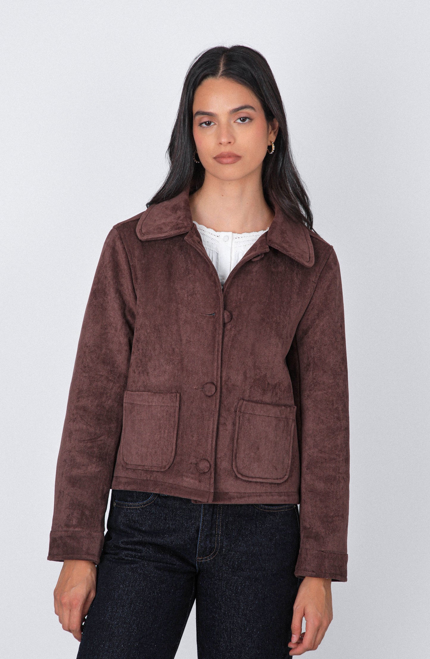 Chaqueta Suede Brown
