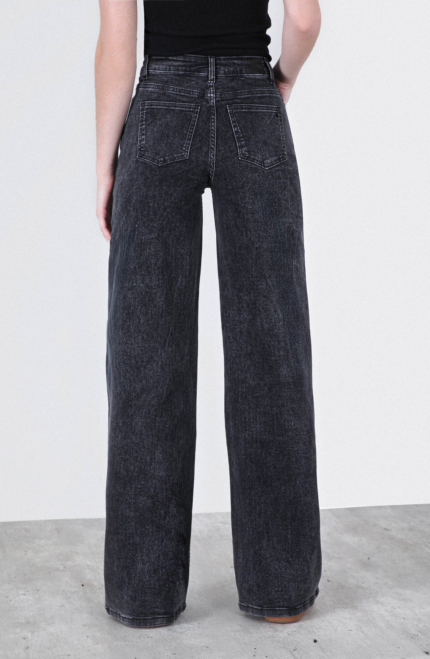 Pantalón Wide Leg Strass Black