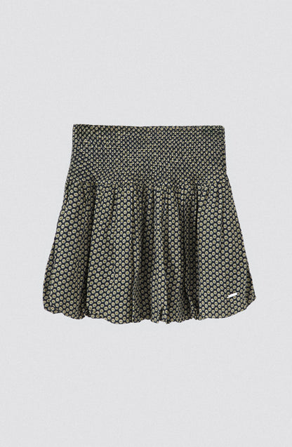 Falda Globo Lurex Navy