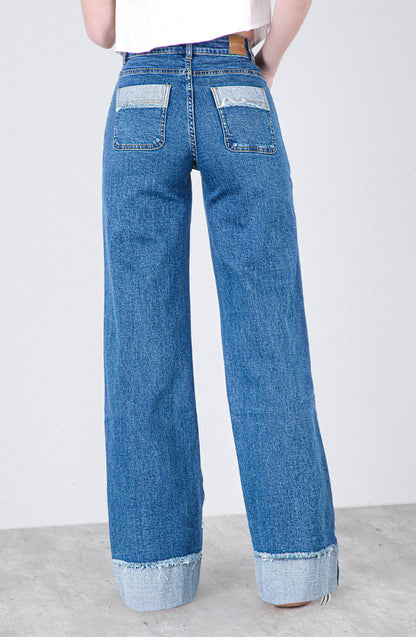Pantalón Wide Leg Sun Blue