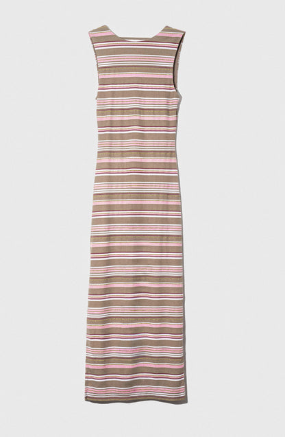 Vestido Largo Metalizado Pink