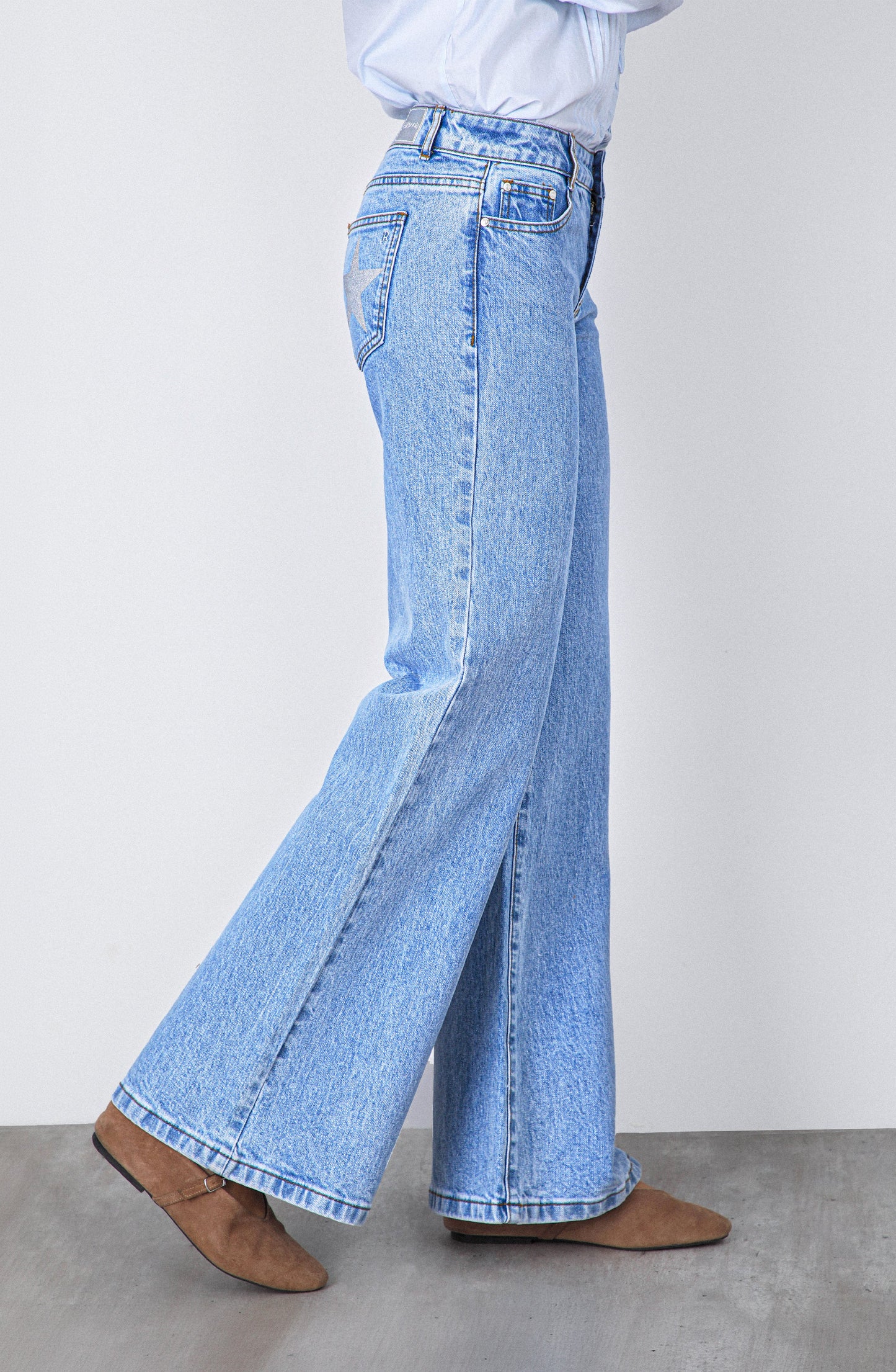 Pantalón Estrella Brillos Blue