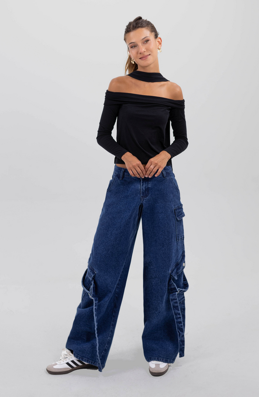 Pants Cargo Cintas Blue