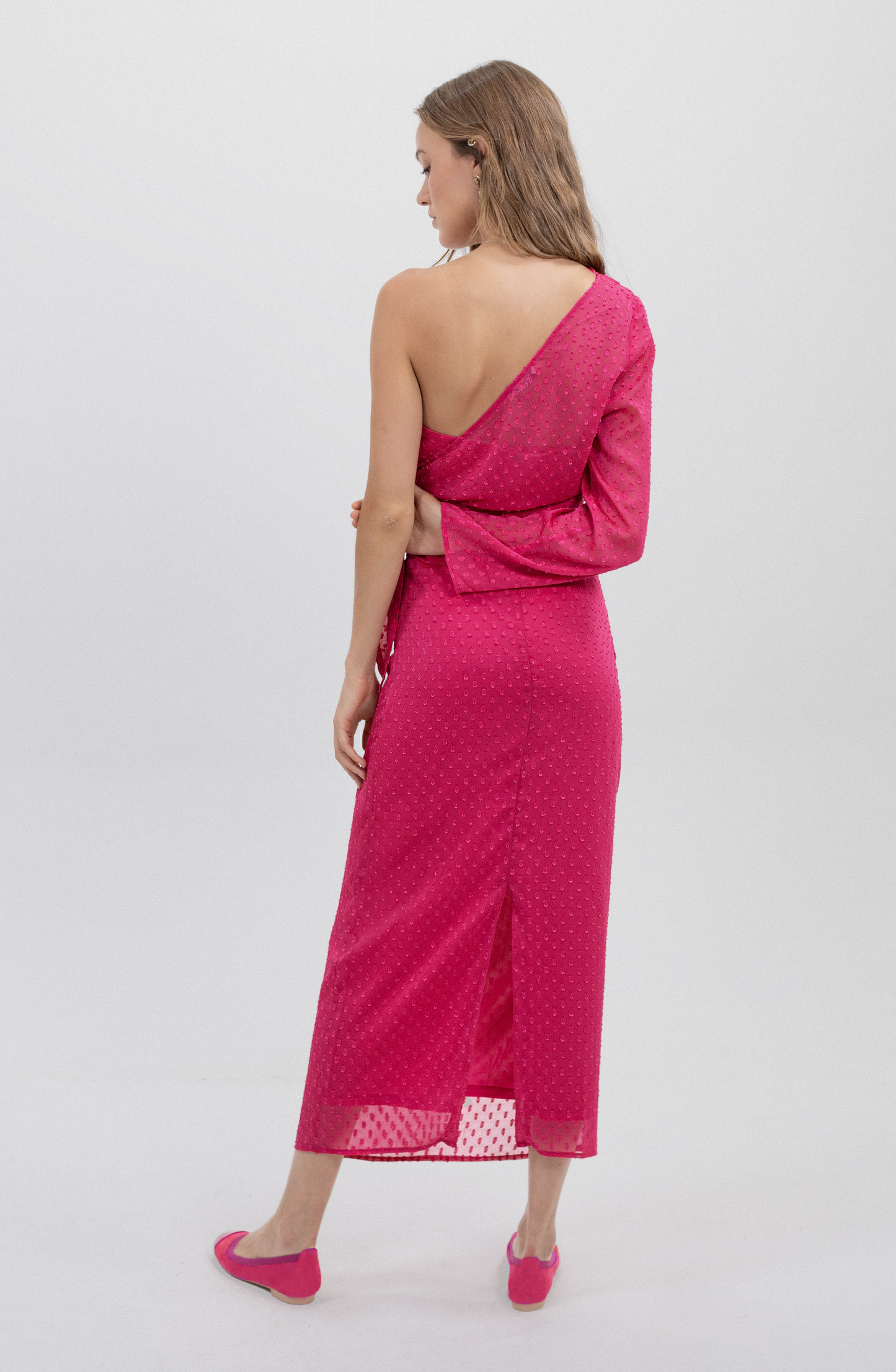 Vestido Strapless Bolero Fucsia