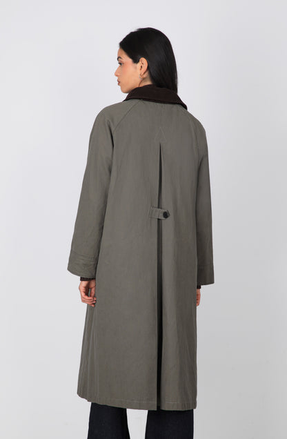 Chaqueta Encerada Larga Green