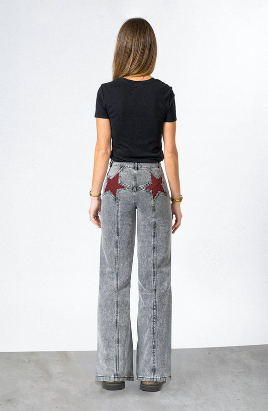 Pantalón Estrellas Bolsillos Gray