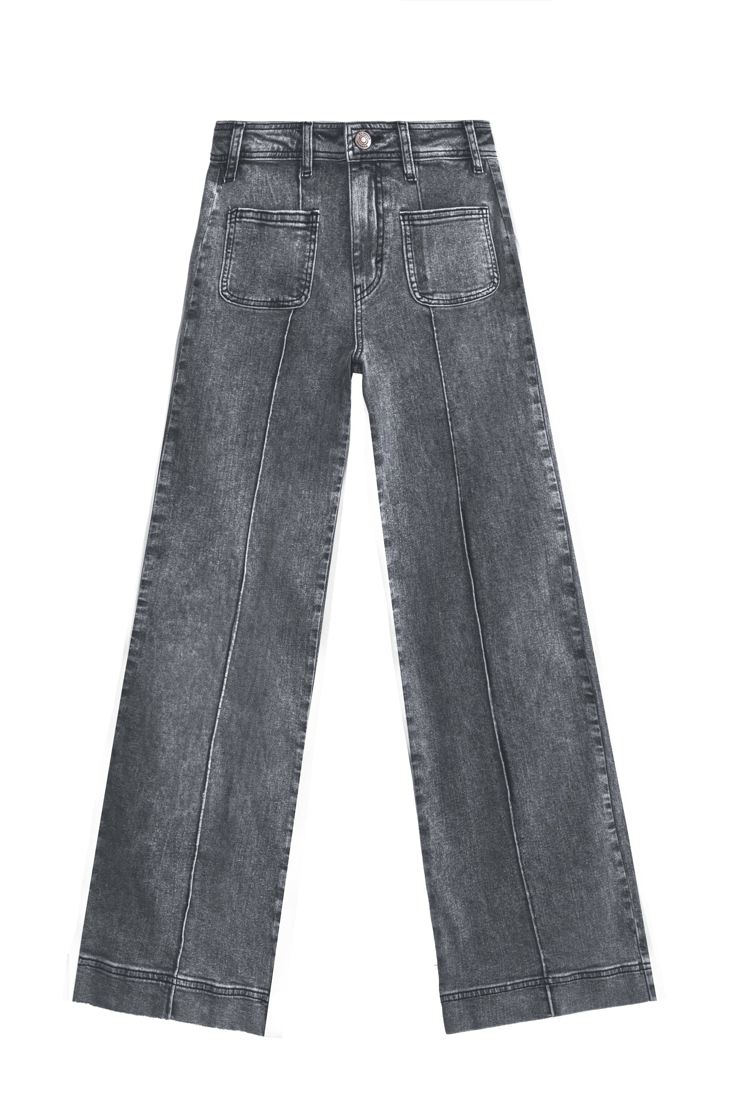 Pants Wide Leg Pocket Gray