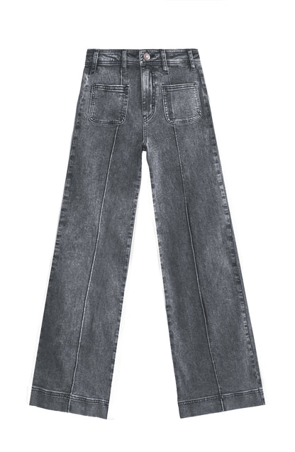 Pants Wide Leg Pocket Gray
