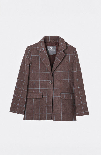 Blazer Cuadros Brown