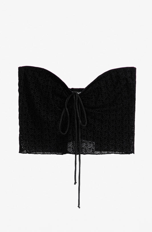 Top Fruncido Black