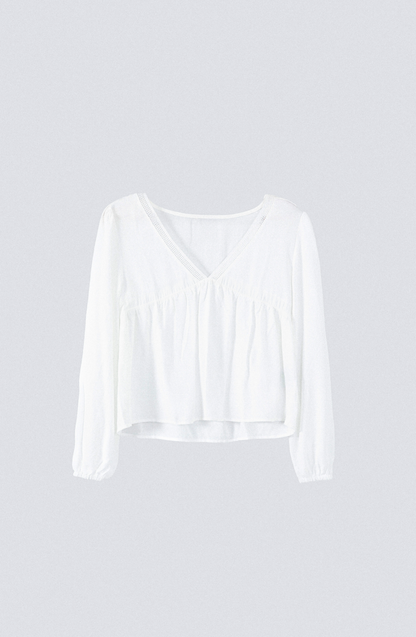 Blusa Cuello En V White