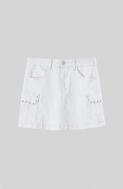 Falda Cargo White